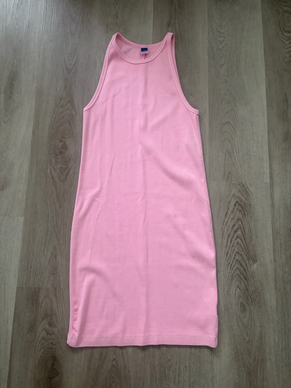 NWOT Old Navy BubbleGum Pink High Neck Sleeveless Ribbed Tank Mini Dress